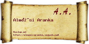 Almási Aranka névjegykártya