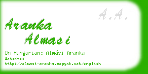aranka almasi business card