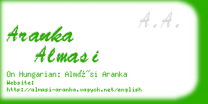 aranka almasi business card